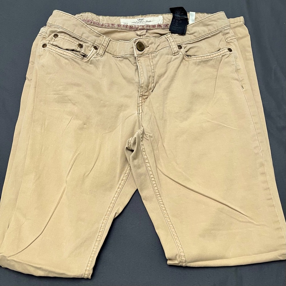 LOGG by H&M Slim Khakis Size 10 Tan Chino Khaki Pants 30 Waist 29 Inseam L.O.G.G